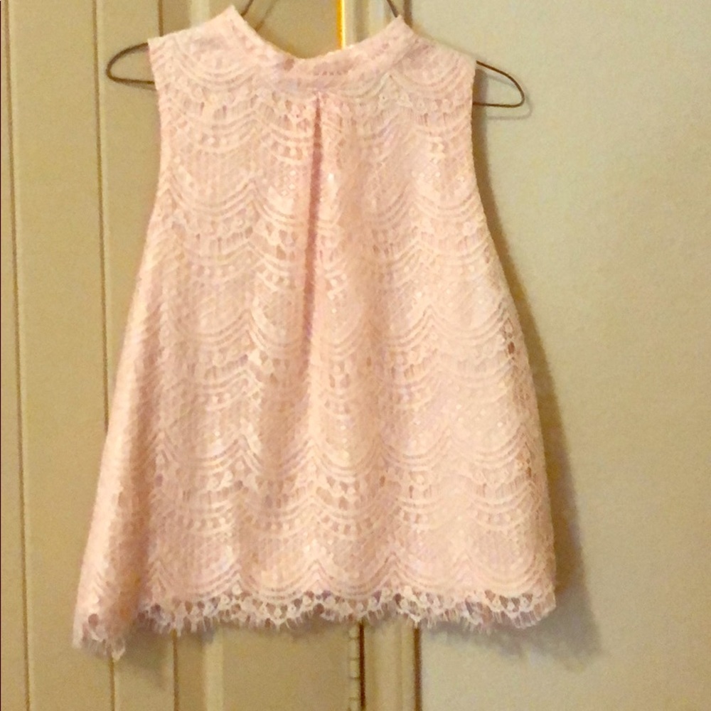 Blush pink Lace Crop Top